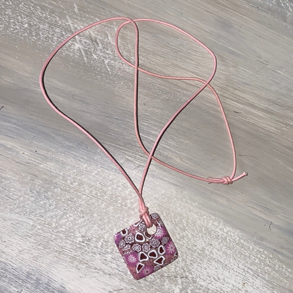 Murano glass pendent necklace.